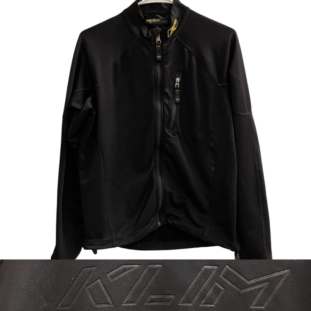 KLIM Full Zip Mock Neck Softshell Jacket Black Size Small